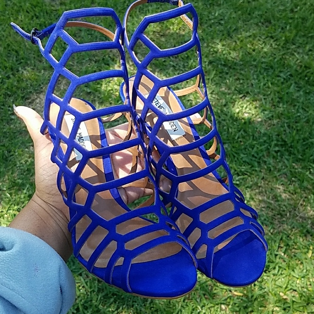 Steve Madden Slithur Blue Nubuk